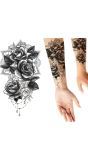 Nep Tattoo Rozen Zwart