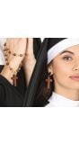 Non Sieraden Set Rozenkrans en Oorbellen