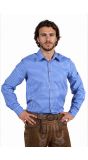 Oktoberfest Blouse Blauw Wit Geruit Heren