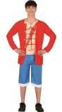 One Piece Piraat Luffy Jongens Kostuum 14-16 Jaar