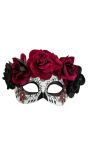 Oogmasker Dia De Los Muertos met Rozen