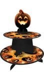 Opdienschaal met tredes pompoenen 40 x 30 cm halloween