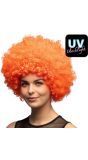 Oranje Afro Pruik