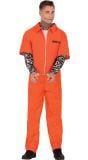 Oranje Gevangenis Overall met Tattoo Sleeves