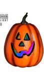 Oranje halloween pompoen met licht