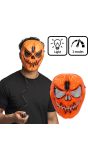 Oranje Halloween Pumpkin Masker met LED Verlichting