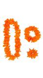 Oranje Hawaii Verkleedset Bloemenkransen