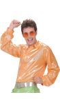Oranje holografische disco blouse
