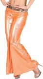Oranje holografische disco broek