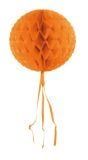 Oranje honingraat bol decoratie