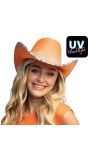 Oranje Pailletten Cowboyhoed