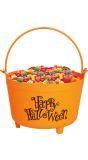 Oranje snoepketel 30 cm halloween