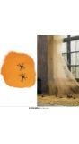 Oranje spinnenweb 100g halloween