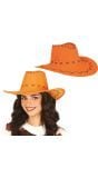 Oranje Suède Cowboyhoed Dames