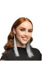 Oud en Nieuw Tinsel Oorbellen Zilver