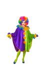 Paars Groene Clown Poncho Dames
