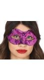 Paars Pailletten Oogmasker