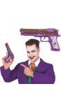 Paars The Joker pistool 30 cm halloween