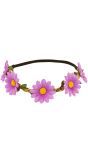 Paarse Flower Power Hoofdband