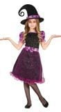 Paarse Heks Witte Stippen Outfit Meisjes