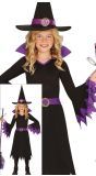 Paarse heksen jurk halloween meisjes