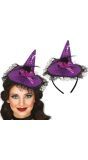 Paarse Heksenhoed Haarband Halloween