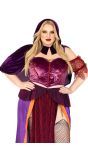 Paarse magie babe plus size kostuum