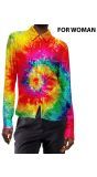 Pailletten Blouse Tie Dye Vrouwen