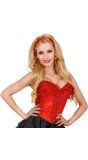 Pailletten corset rood