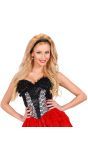 Pailletten corset zwart