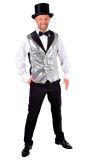 Pailletten gilet zilver