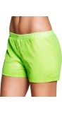 Pailletten hotpants neon groen