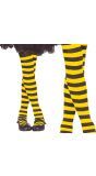 Panty Meisjes Geel/Zwart Gestreept