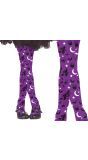 Panty meisjes halloween heks paars