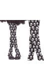 Panty Meisjes Halloween Wit Doodshoofd