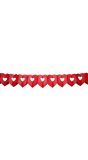 Papier slinger dubbel hart rood 6 meter