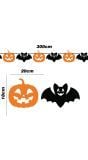 Papieren pompoen en vleermuis figuurslinger 3 meter halloween