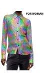 Party blouse regenboog pailletten vrouwen
