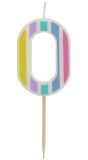 Pastel Meerkleurig Cijferkaars 0