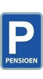 Pensioen feest parkeerbord deurbord