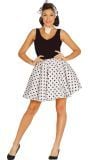 Pin Up Polkadot Outfit Dames Zwart Wit