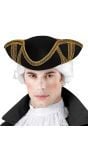 Piraten hoed gouden trim