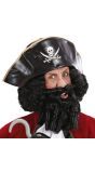 Piraten pruik met lokken en baard