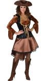 Piratenjurk dames bruin