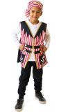 Piratenvest met bandana rood wit Kind