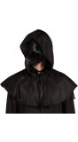 Plague Doctor Set Masker en Kraag Zwart Halloween