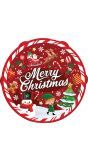 Plastic kerst tamboerijn merry christmas 13cm