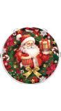 Plastic kerstman tamboerijn 13 cm