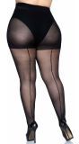 Plus size panty met naad zwart