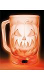 Pompoen bierpul met verlichting 700 ml halloween